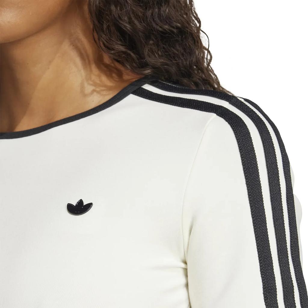 adidas Womens Premium 3-Stripes Cali T-Shirt Off White Women Streetwear JD5467