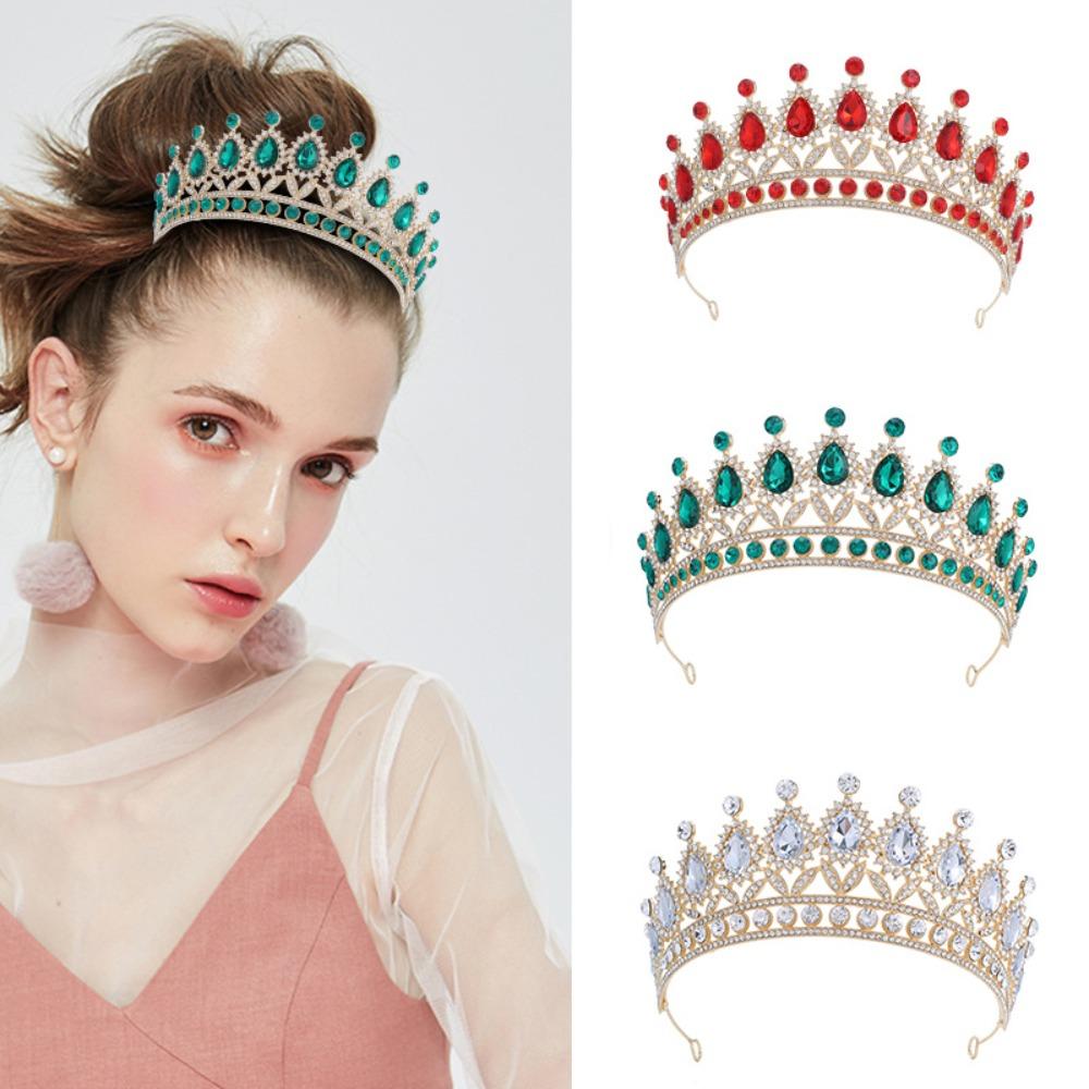 Luxury Crystal Bridal Crowns Cake Decorations Queen Princess Tiara Wedding Crown  Birthday Party