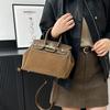 New High-end Bag Matte Contrasting Platinum Bag Portable Shoulder Messenger Women's Bag