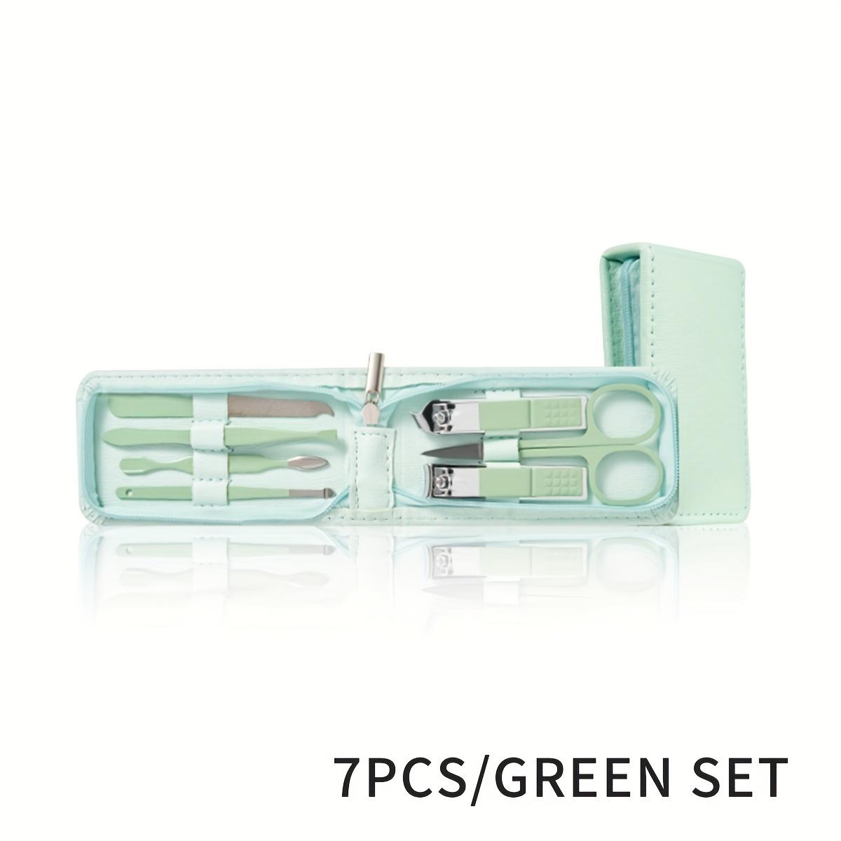 

7//22/35 предметов Зеленый маникюрный педикюр многоцелевой набор, набор для ухода за ногтями на ногах, маникюрный набор педикюрных инструментов 7pcs