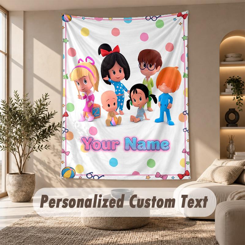 Cleo & Cuquín Tapestry, Personalized Custom Text, Wall Hanging Tapestry For Living Room Home Wall Decor