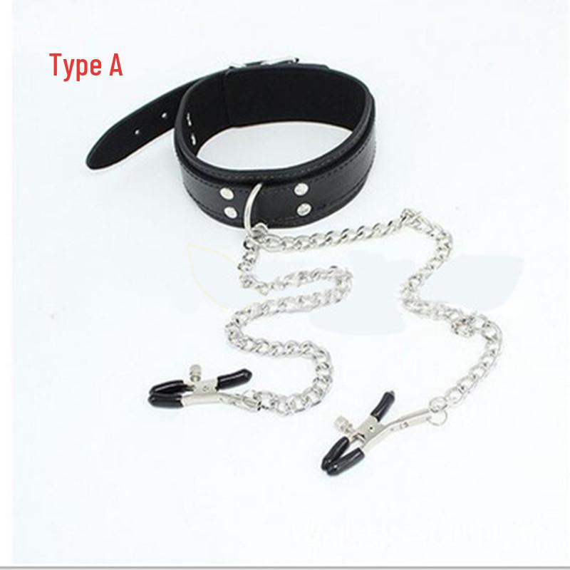 Bondage Set: Handcuffs, Nipple Clamps, Neck Collar, and Mouth Gag