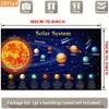 2D Outer Space Solar System Backdrop, Educational Planet Chart Party & Decor Background