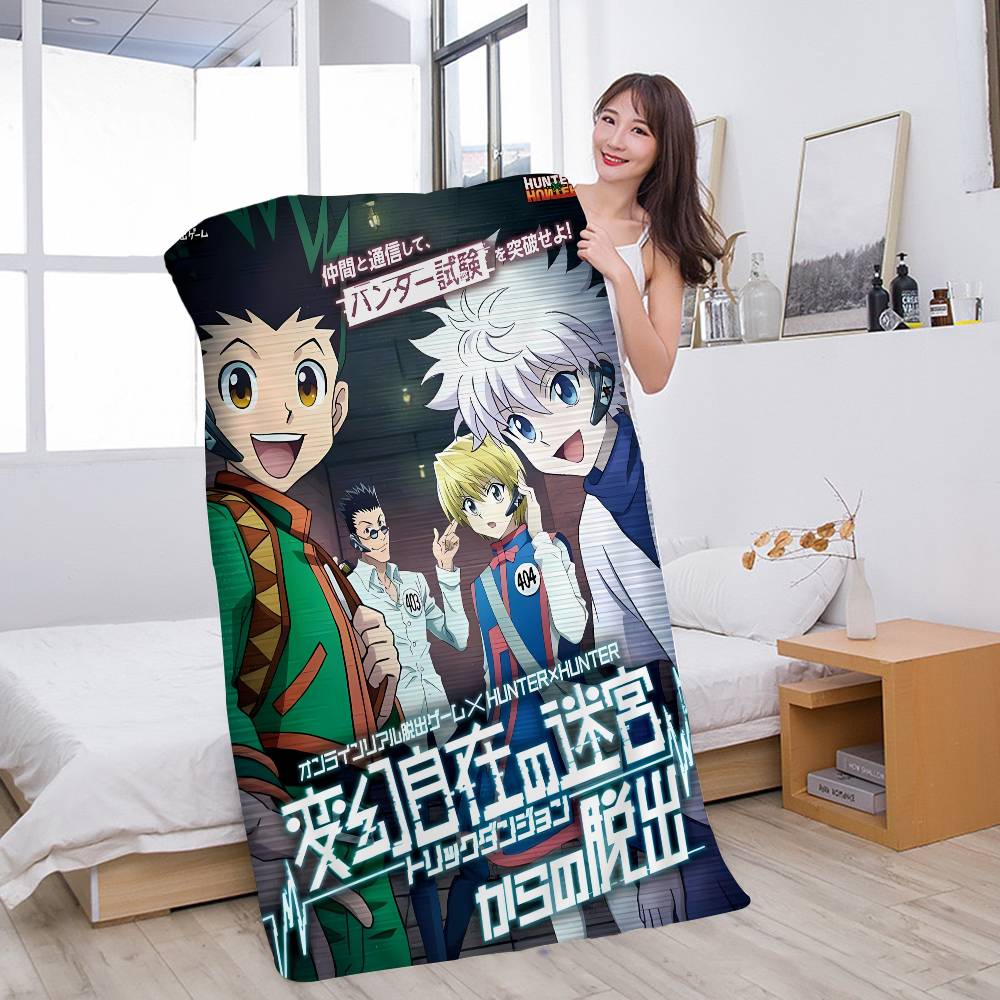 Hot Japan Anime Hunter X Hunter Bath Towel Microfiber Soft Water Breathable For Girl Kids Decorative Cartoon Beach Towel