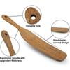 Natural Wood Wooden Salad Spatula Non Stick Baking Scraper Long Handle Spatula  Kitchen Utensil