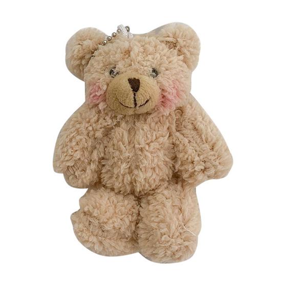 

Cute Bear Animal Plush Doll Hanging Keychain Ring Bag Phone Pendant Decoration кофейный