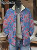 Women's Padded Cotton Jacket Floral Digital Print Women's Cotton Jacket