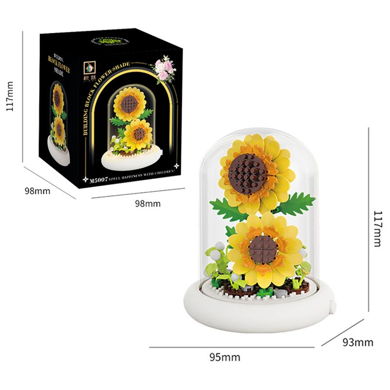 

Цветок(индикатор) Строительные блоки развивающие игрушки романтический подарок для девочки Sunflower-251Pcs