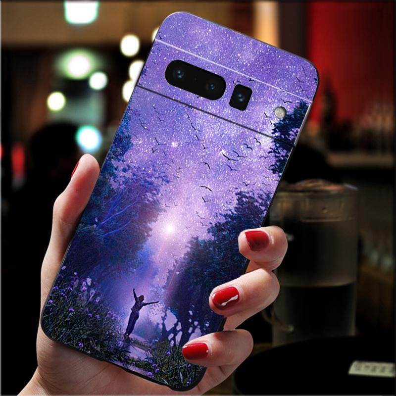 Phone Case For Google Pixel 10 9 Pro XL 9A 8 7 6 Pro Pixel 8A 7A 6A Pixel 8 7 6 5 Infinity On Purple Art