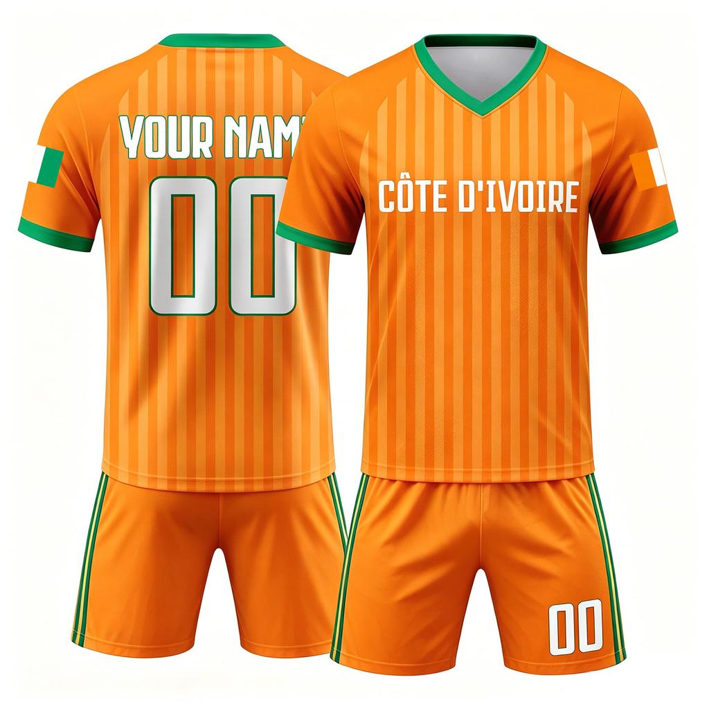 Customizable Team Jersey and Shorts Set Breathable Quick Dry Athletic Uniform for Sports Training and Matches