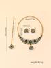 Ensemble de bijoux ethniques vintage rétro européen: Style Cour Drop Perle pour Femmes.