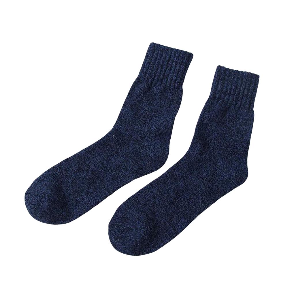 1 Pair Men Socks Winter Cold Weather Nonslip Hosiery Comfortable Foot Warmer Middle Tube Soft Dressing Clothing Footwear