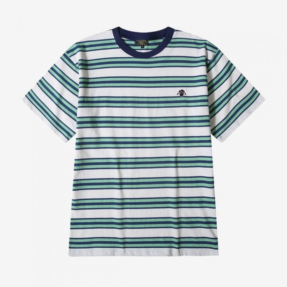 Le MonT SainT Michel CoTTon STripe Round Neck T shirT Green lsTd0Ts91u XL