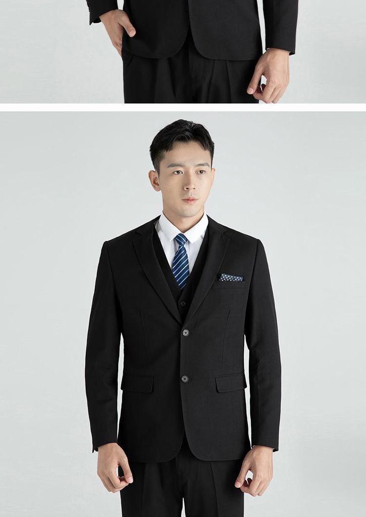 Men's Slim-Fit Business Casual Suit Set for Weddings and Interviews