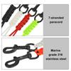 Scuba Diving Swival Bolt Snap Hook Marine Grade 316 Stainless Steel Snap Hook Clip with Braided