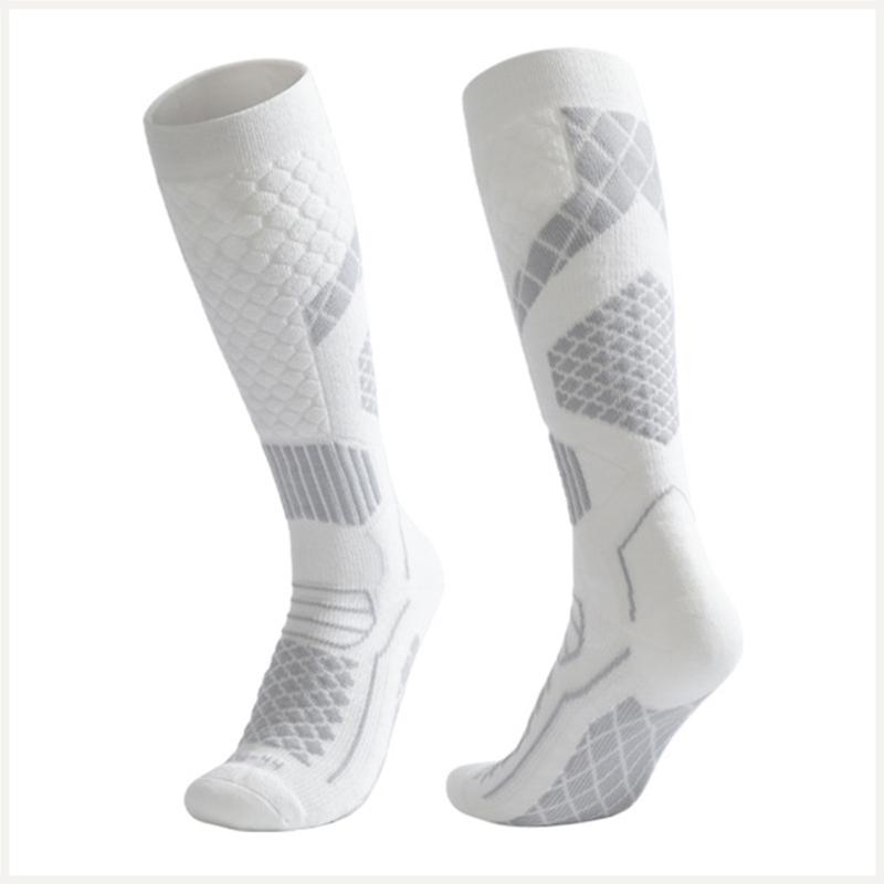Thermal Ski Socks Reinforced Cold Weather Activity Breathable Cotton Blend Snowboarding Skiing Compressed Long Socks