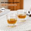 Edo Whiskey Glasses Coffee Glasses Handmade Gift for Bourbon Lovers Style Vintage Style Drinking Glasses