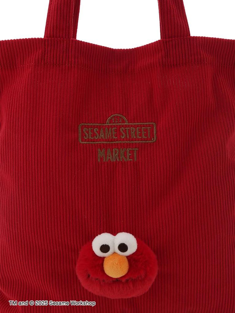 Sesame Street Market COZY HOLIDAY Face Tote Bag SSMUGB256224 Women's Red Free Size