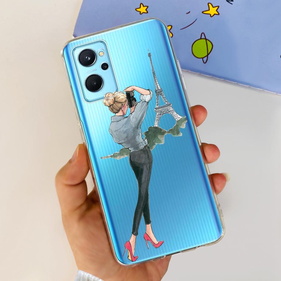 For Realme 9i Case RMX3491 New Fashion Painted Cover Clear Silicone Soft TPU Phone Case For Realme 9i 5G RMX3612 Realme9i Fundas