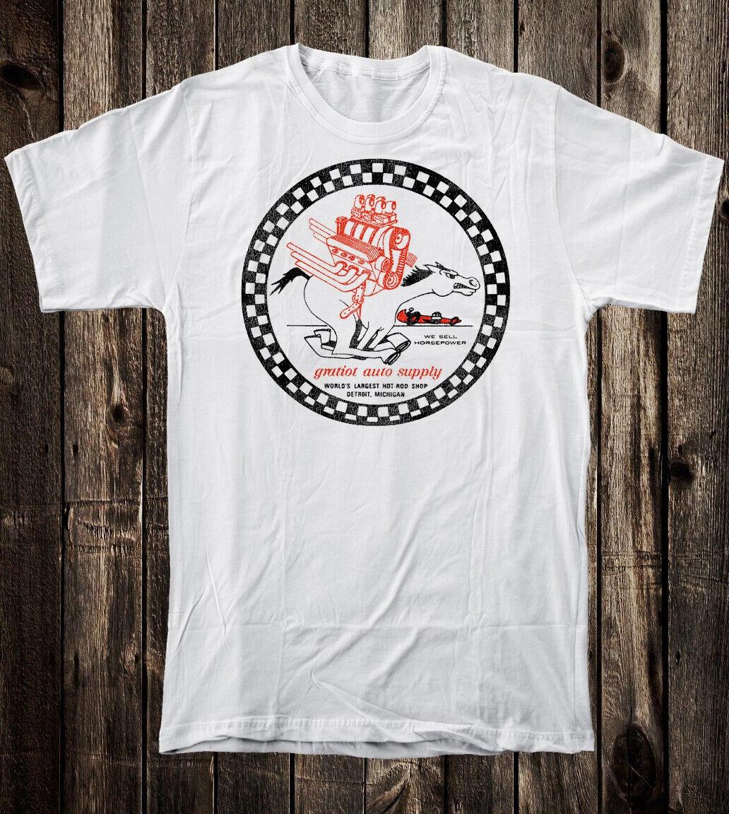 

Hot Rod Tee T Shirt Drag Race 100% Cotton Gratiot Auto Supply Speed Shop 2XL