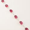 Pink Tourmaline Gemstone 925 Sterling Silver Jewelry Handmade Boho Bracelet 9" RB-5-1