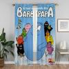 Kitchen Curtains 2 Pieces Les Barbapapas Curtains for Bedroom Shades Partition Window Curtain Halloween Decoration Living Room