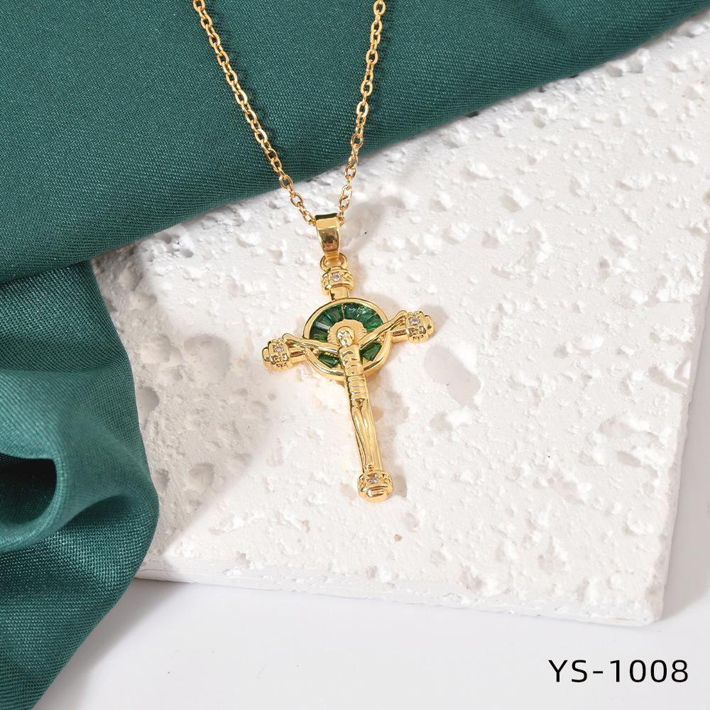 Fashion Trendy Titanium Steel Cross Necklace Women Luxury Versatile Accessory