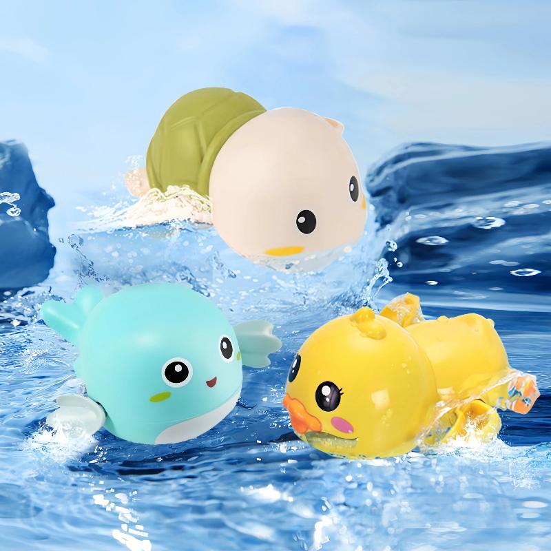 Bath Time Children's Water Play Toy Small Dolphin Water Toy, Bathtub Toy Little Duck And Little Turtle, Suitable For Boys And Girls