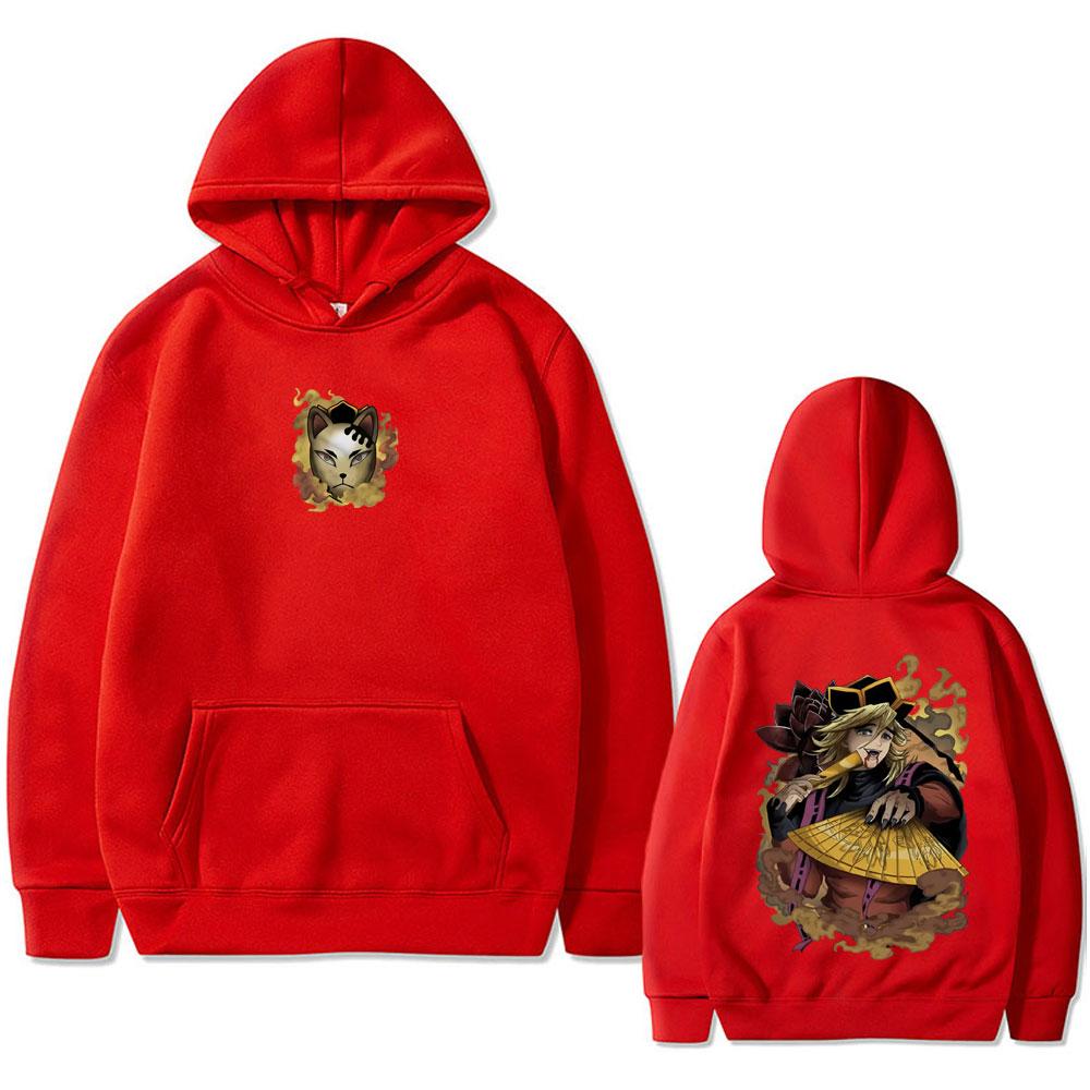 Anime Demon Slayer Douma Graphic Hoodie Men Women Cartoon Fashion Oversized Pullover Hoodies Male Casual Fleece Tracksuit