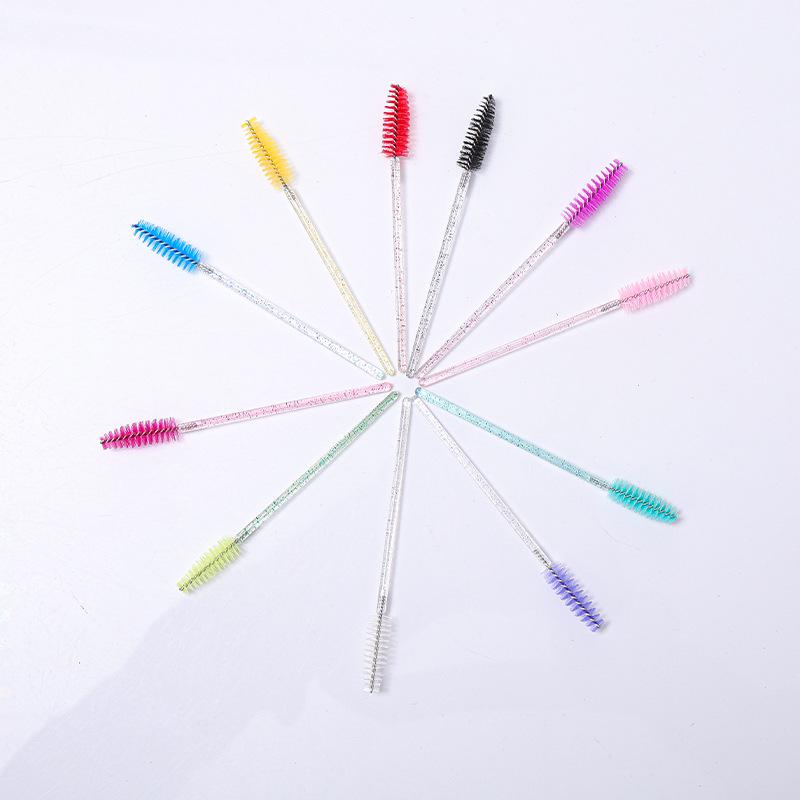 Crystal Rod Eyelash & Eyebrow Spiral Brush - Disposable Beauty Tool for False Lashes & Grooming
