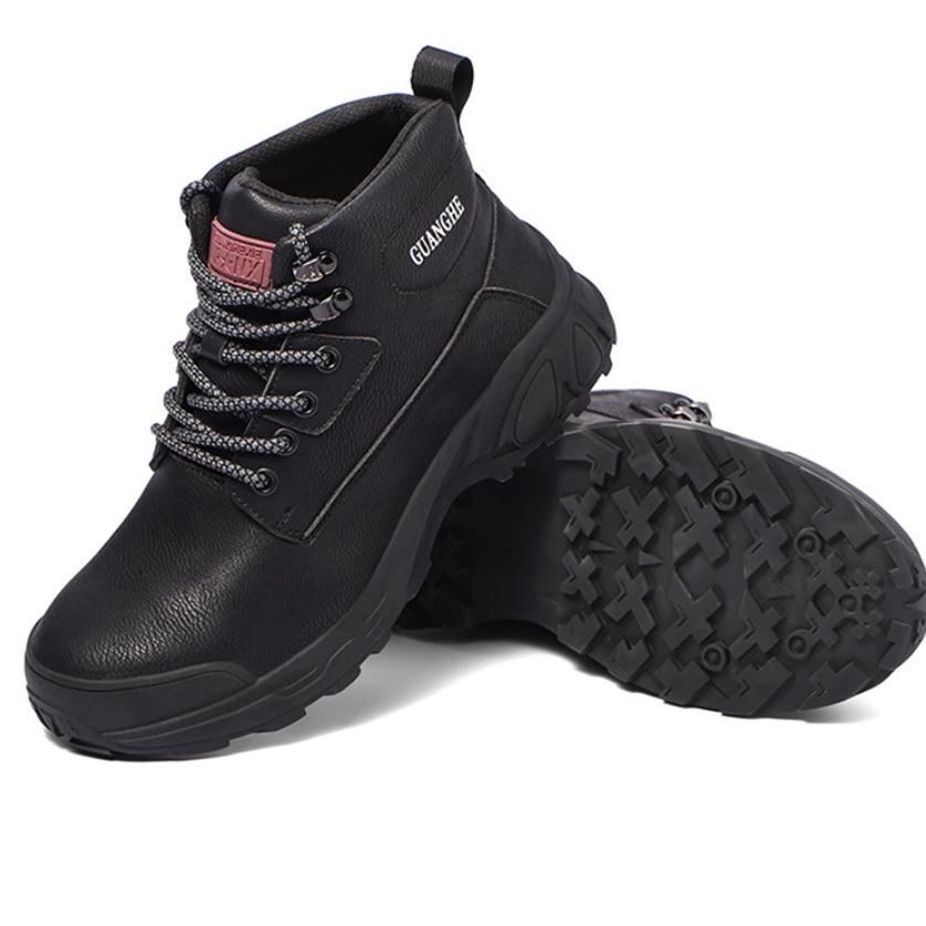 High Work Boots with Steel Toe Cap Industrial Construction Waterproof Non-slip Work Shoes Lightweight Winter Boots Safety Shoes