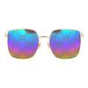 Gucci Metal Large Frame Laser Personality GG Print Sunglasses Square Unisex Sunglasses GG0802S-004