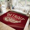 Detroit Red Wings Design Crystal Velvet Carpet Cozy Non?Slip Printed Rug For Bedroom Living Room Entrance