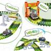 Non-Toxic 156Pcs Dinosaur Railway Car Track Toy Set Diy Assemble Road Race Set With Flexible Track Dinosaur Toys Bridge Ramps Toys For Kid