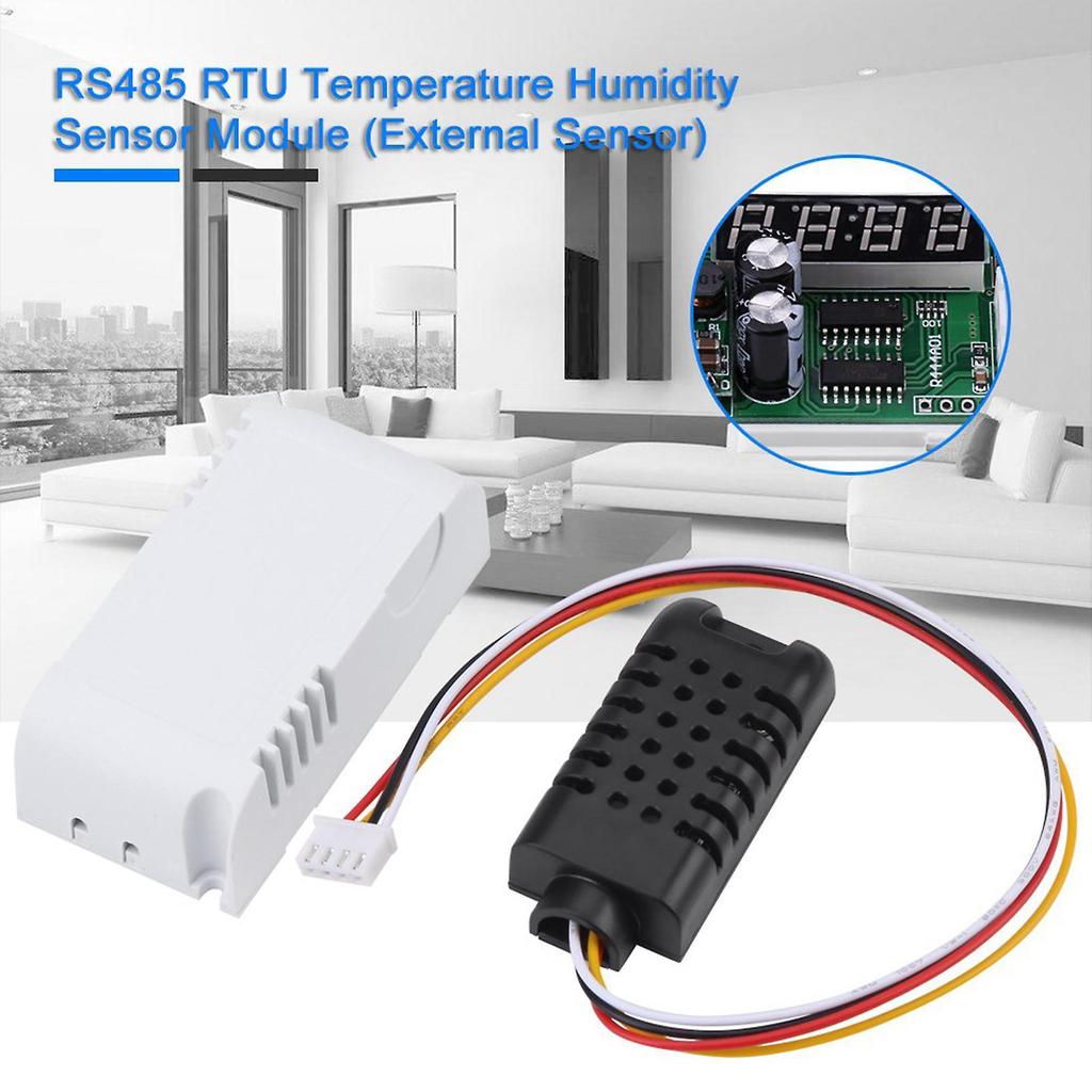 LED Digit Display Temperature Humidity Sensor Module RS485 RTU with External Sensor