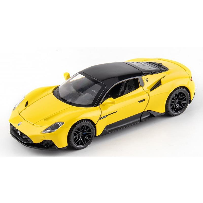 1/32 Diecast Alloy Model Car Miniature Maserati MC20 Supercar Metal Vehicle Ornaments Gifts for Children New Hottoy Red Toy Boys