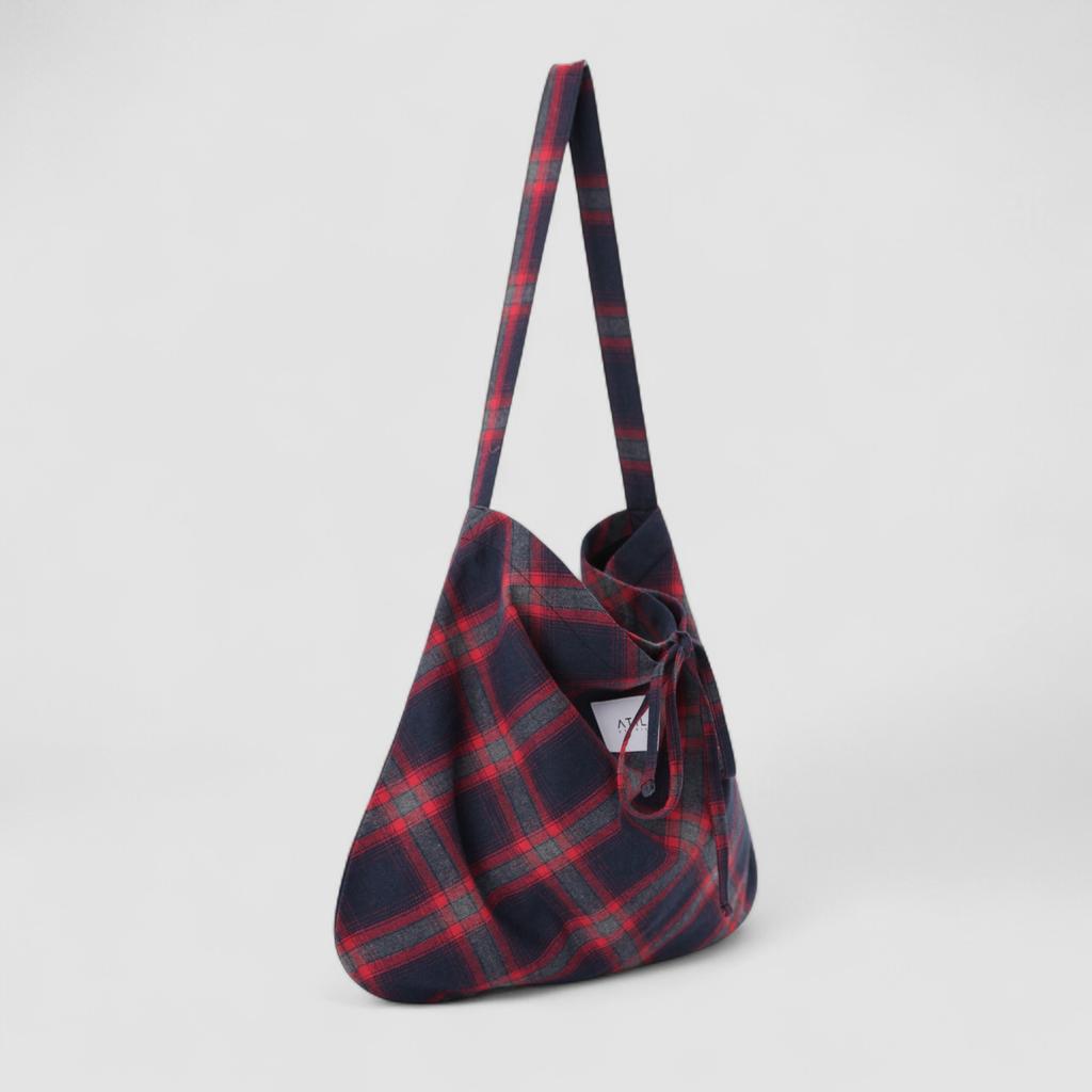 Atil Studio Cozy Check Shoulder Bag _Red