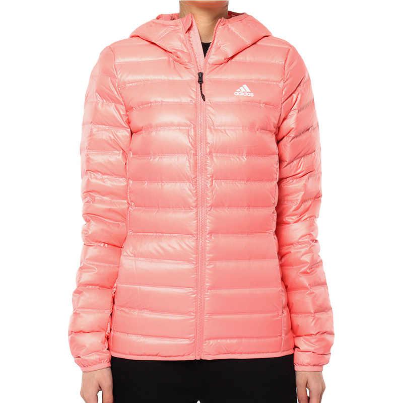 Adidas Down Jackets Women's Red Hooded Moderate Down Jacket BQ1973