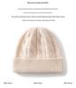 Heavyweight Thickened Wool Cashmere Knit Hat - Double Layer, Warm, Pure Color
