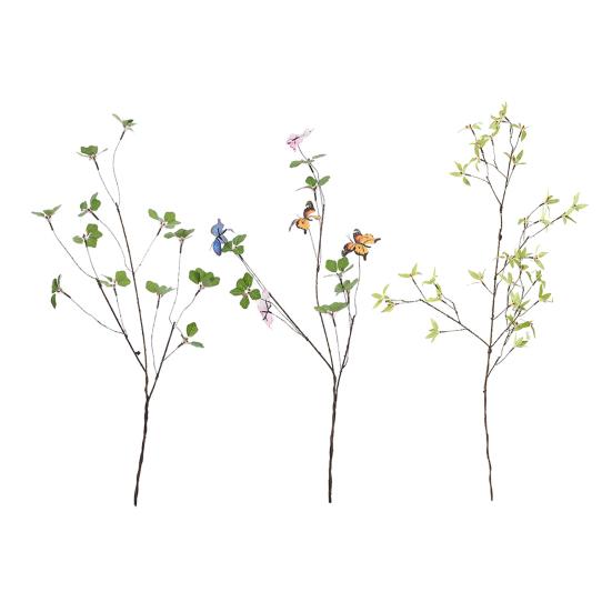 Artificial Butterfly Branches Simulation Greenery Stems with Leaves Fake Floral Arrangement for Vase Filling Home Office Party Decoration