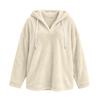 Womens Hoodies V Neck Long Sleeve  Lined Pullover Sweatshirt