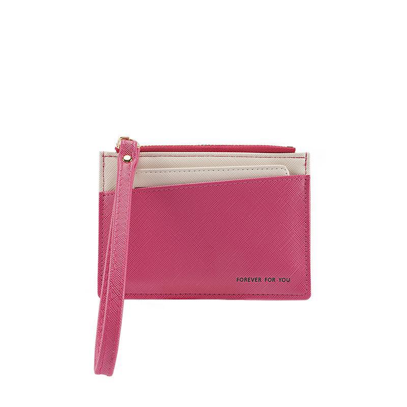 New Japanese & Korean Short Wallet: Solid Color PU, Casual Style, Small Card Holder