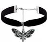 Gothic Vintage Moth Skull Pendant Necklace - Unisex Punk Rock Style
