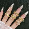 Retro Flower Planet Colored Diamond National Style New Chinese Magpie Temperament Open Ring Exquisite High-end Niche Ring