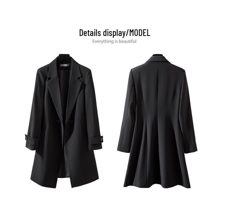 Damen Midilanger Roter Trenchcoat Anzug - High-End Businesskleidung für Herbst/Winter 2025