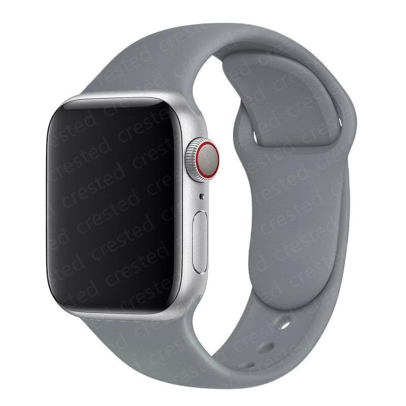 

Силиконовый ремешок для часов 44 мм, 40 мм, 38 мм, 42 мм, резиновый ремень, браслет-браслет iWatch1 2, 3, 4, 5 se 6, ремешок 38 or 40 mm