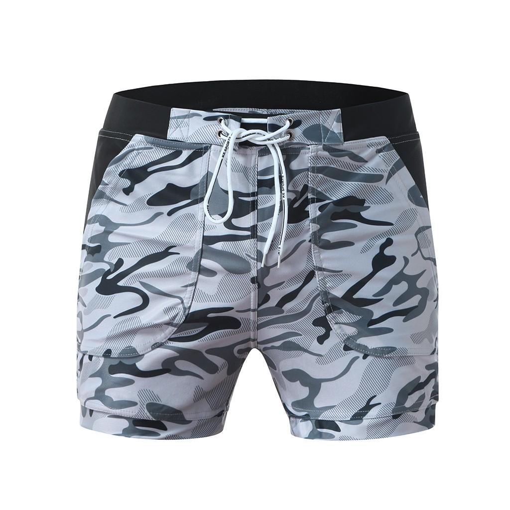 Men's Swimwear Running Surfing Sports Beach Camouflage Shorts Trunks Board Pants