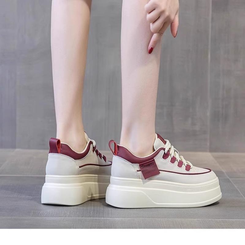 Fashion White Casual Shoes Hidden Heels Women Platform Wedge Sneakers Ladies Leather Golden Shoes Female Krasovki Tenis Feminino Casual
