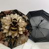 1pc Bee Flowers Automatic Folding Umbrella, Heavy Duty 8 Rib Iron Frame,  Suitable for Travel, Daily Use, Birthday, Decor Gift M0104064