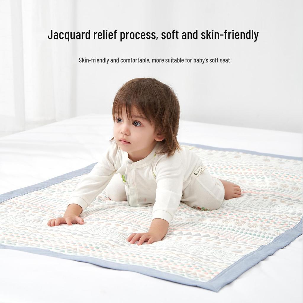 Soft & Nourishing Pure Cotton Gauze Summer Mat for Kids - Breathable, Washable Crib & Nap Mat